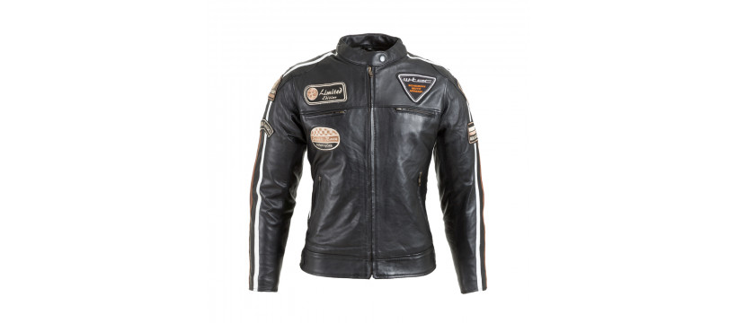 Womens leather motorcycle jacket W-TEC Sheawen - black